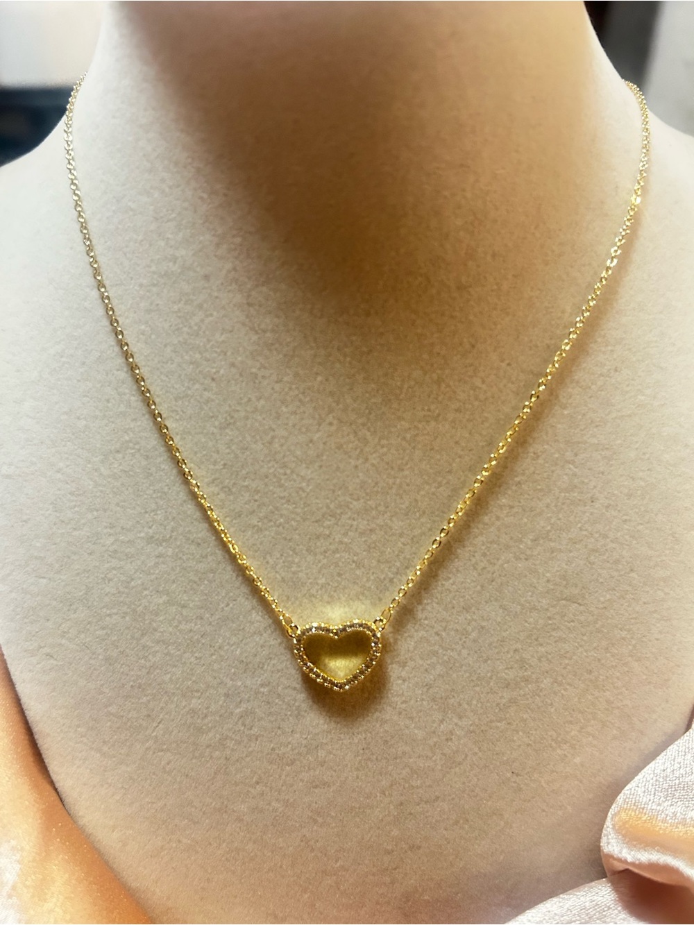 Gold plated Heart Pendant Necklace - Women Jewelry